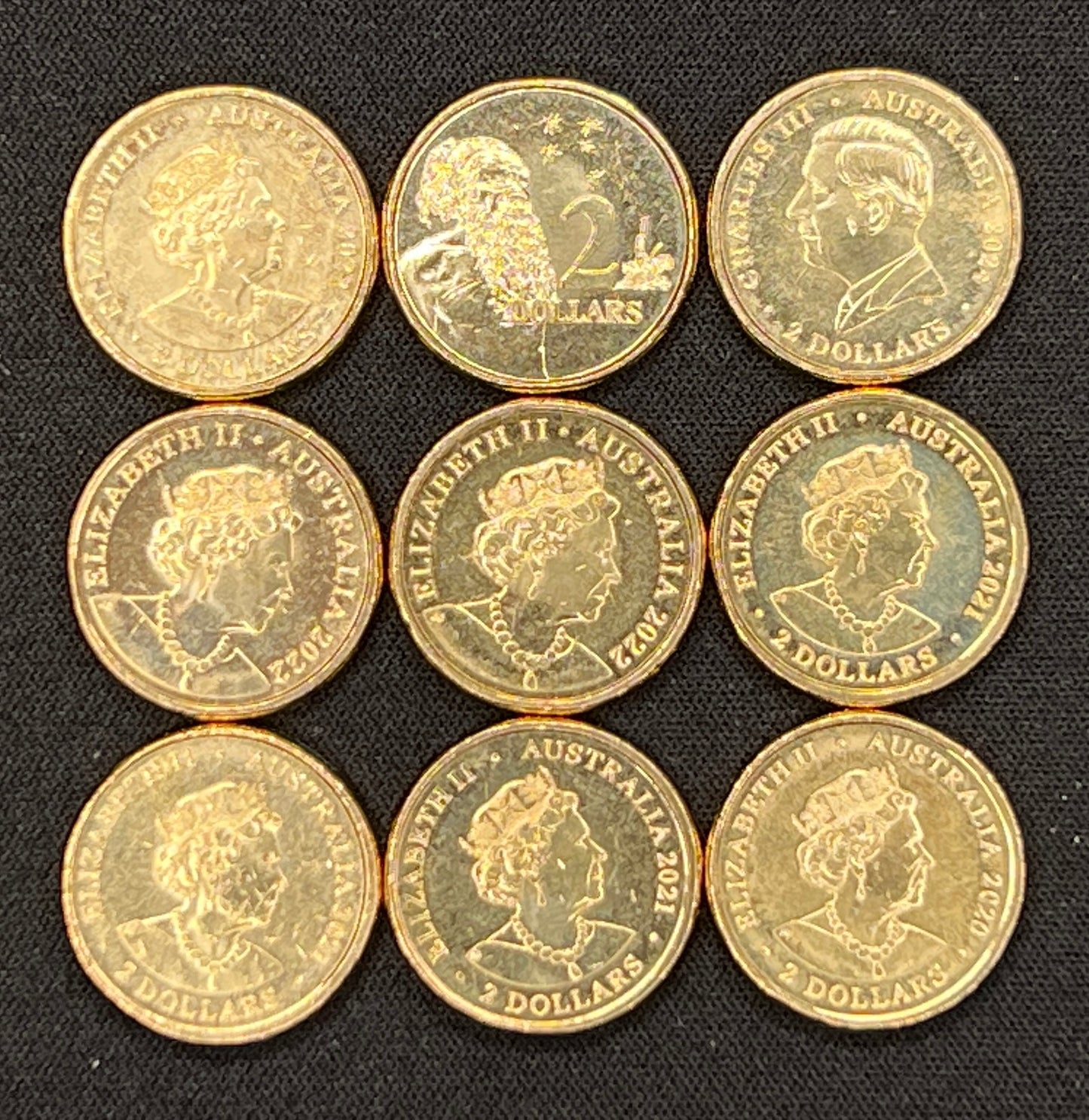 MXN 🇦🇺 Australian 🇦🇺 2 dollar coins UNC 9 Coin BEGINNER STARTER PACK