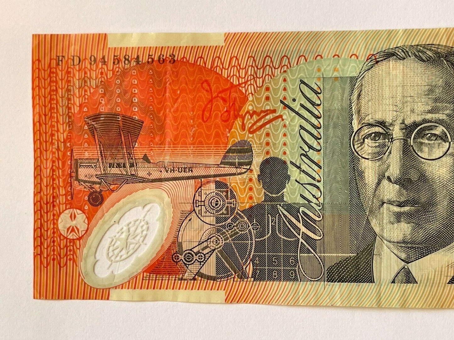 20 dollar note Australia 1994 FD PREFIX RARE YEAR