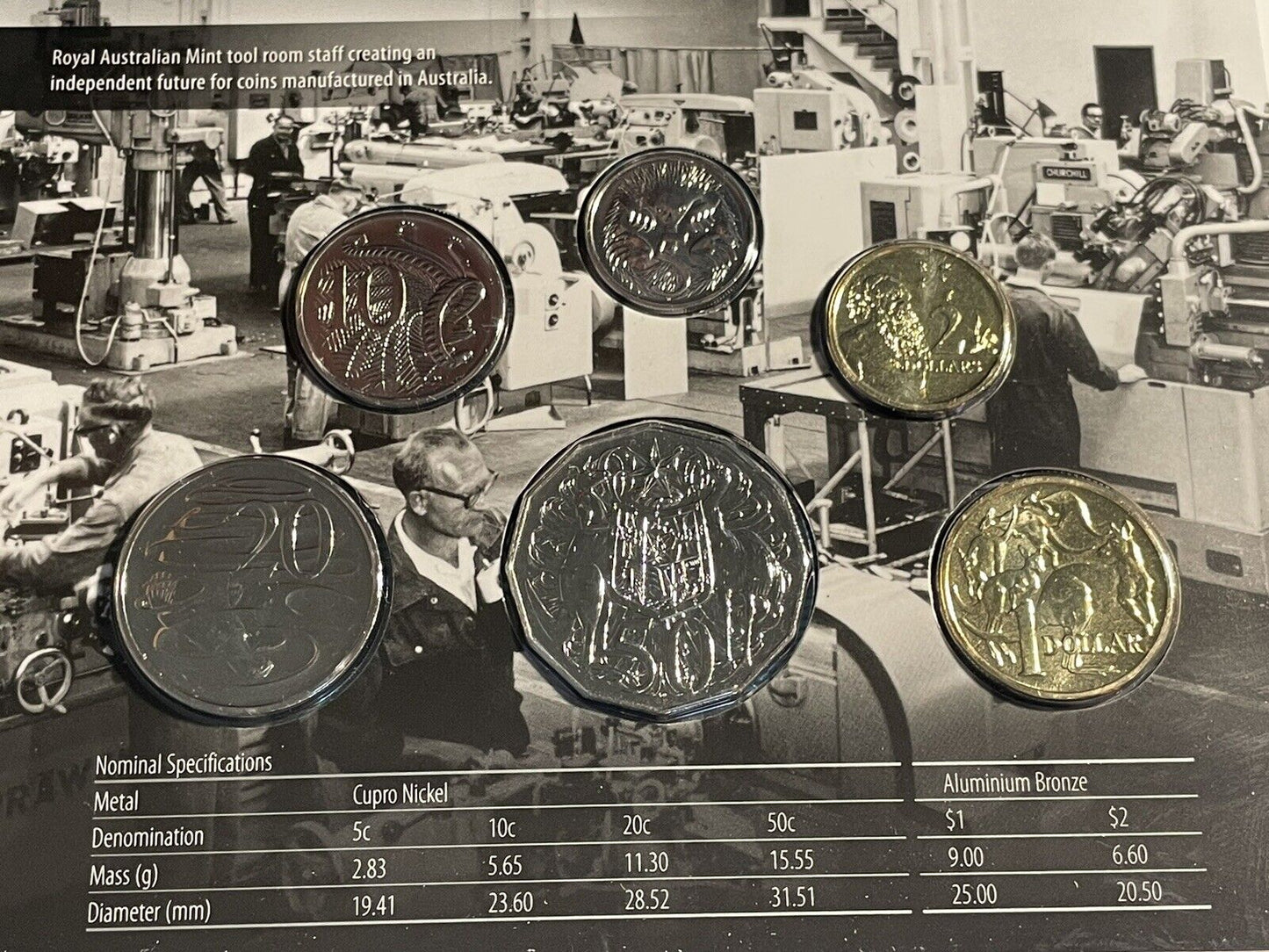 2011 Australia UNC Mint Six Coin Set RAM Low Mintage $2 Two Dollar Coin