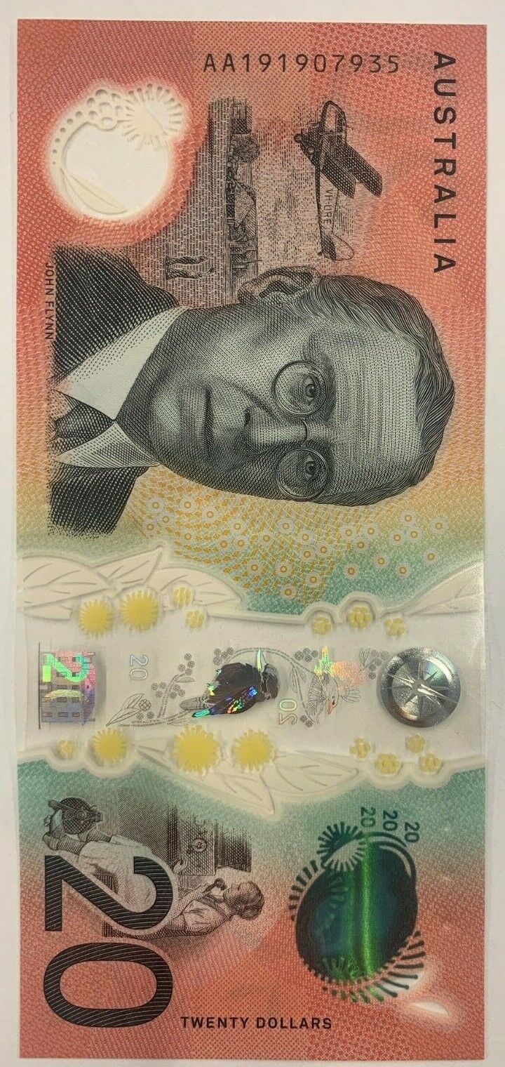 20 dollar note 2019 First Prefix AA19 Lowe/Gaetjens