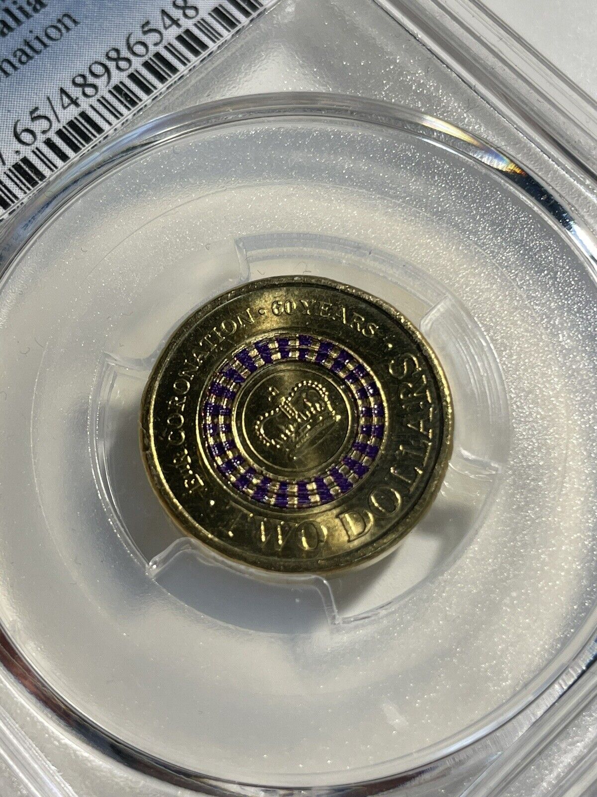 Australia 2013 $2 Two Dollars Purple Coronation Gem UNC Coin PCGS Graded MS65