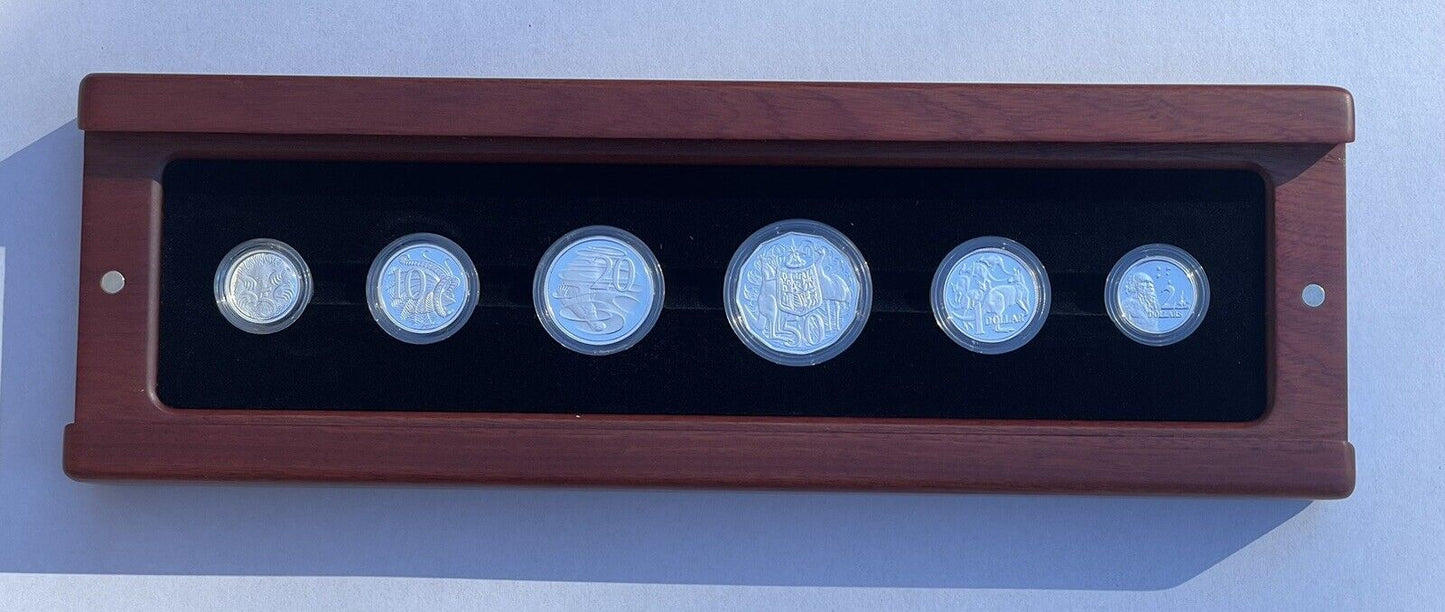 Rare Ram Australia 2014 Fine Silver Proof Set COA in Wooden Case
