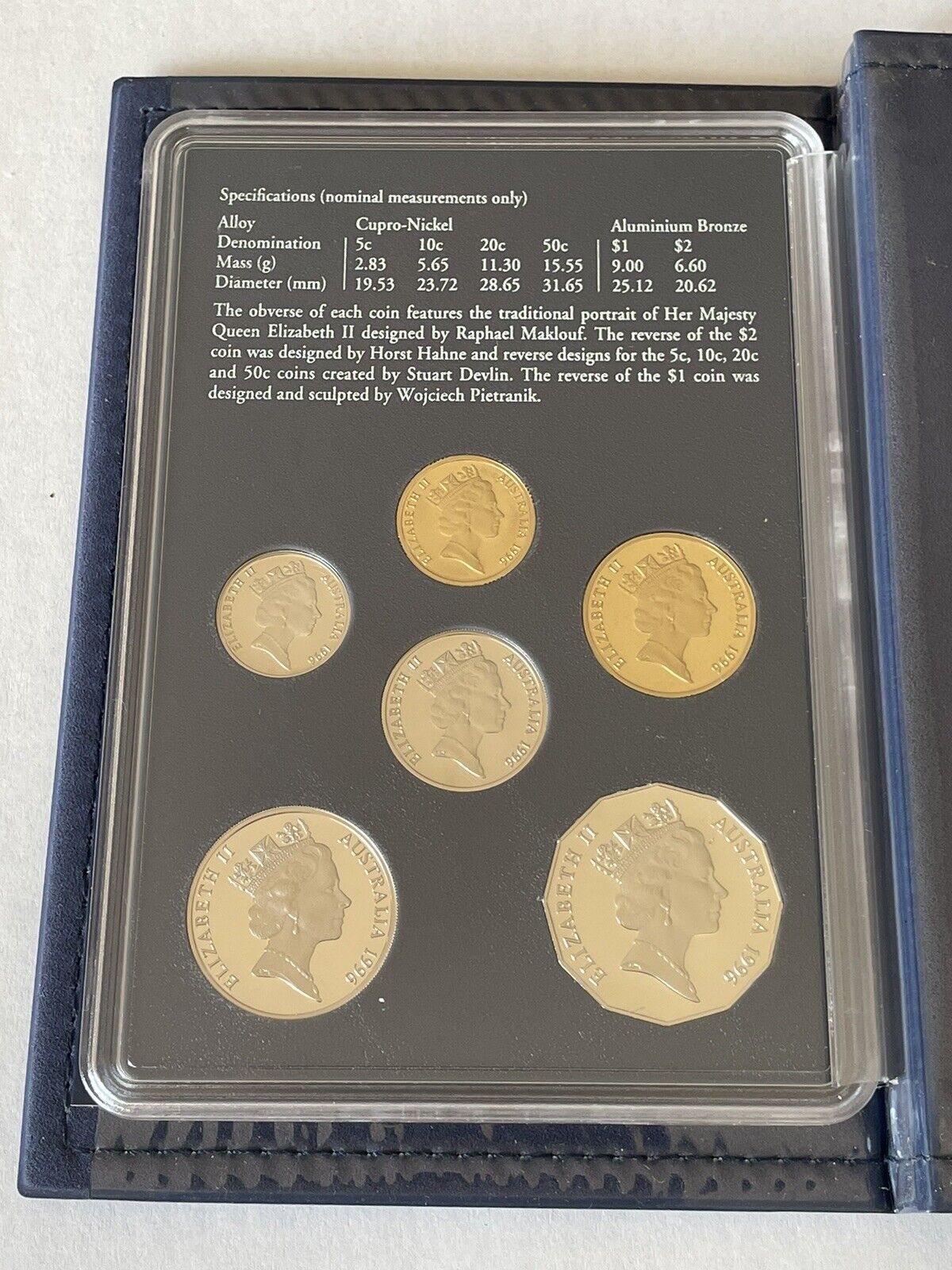 1996 Proof Coin Set Sir Henry Parkes Father of Federation Royal Australia Mint