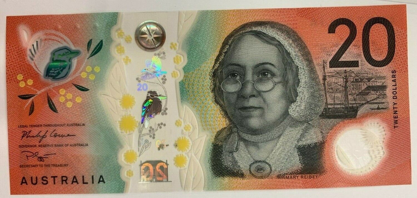 20 dollar note 2019 First Prefix AA19 Lowe/Gaetjens