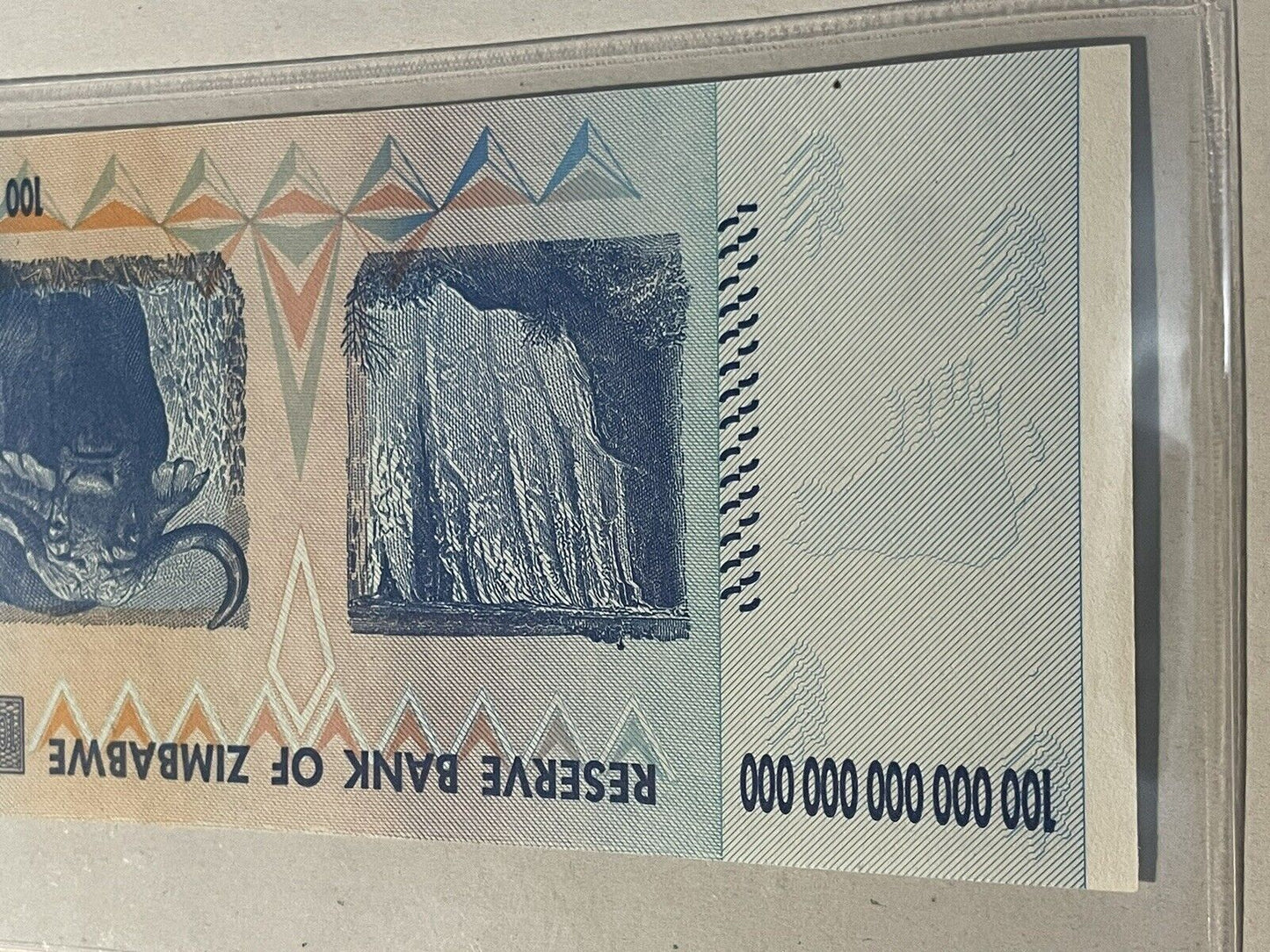 Zimbabwe 100 Trillion Dollars 2008 Banknote UNC Uncirculated AA P91 Authentic