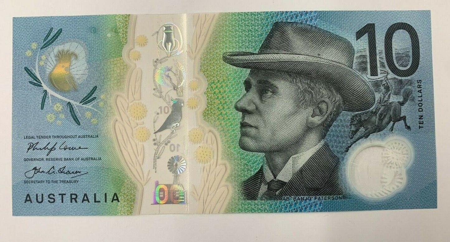 10 dollar note Australian 2017 AA First Prefix