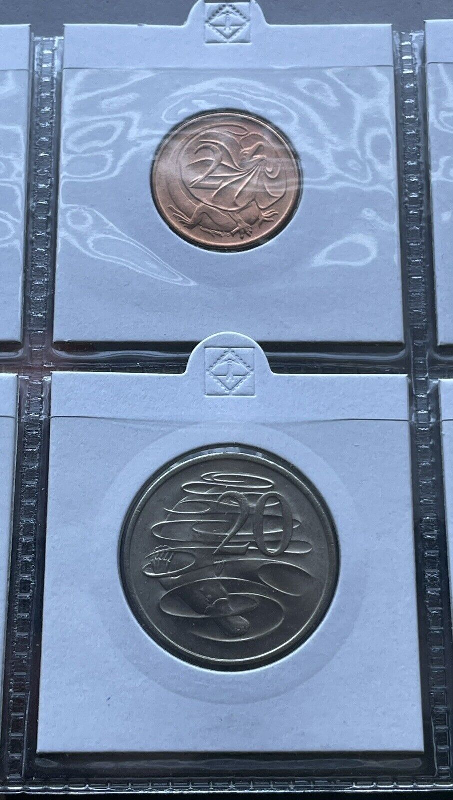 Professionally Restored Australia 1966 UNC Mint Set Coins From Ram Card In 2x2