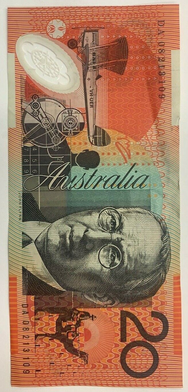 20 dollar note Australia 2008 LAST PREFIX DA