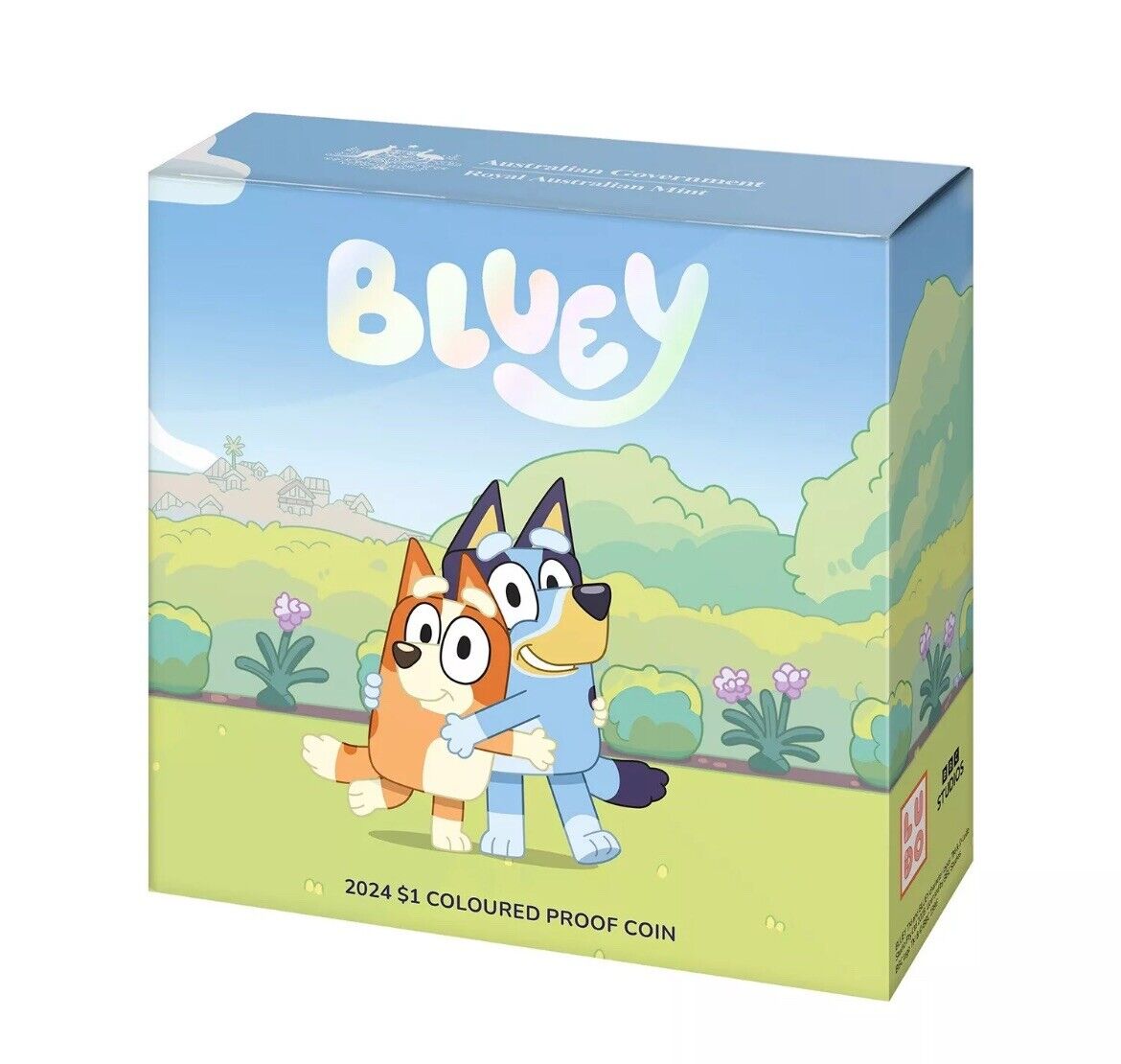 2024 King Charles Australia Bluey $1 One Dollar UNC Coloured Proof Coin RAM