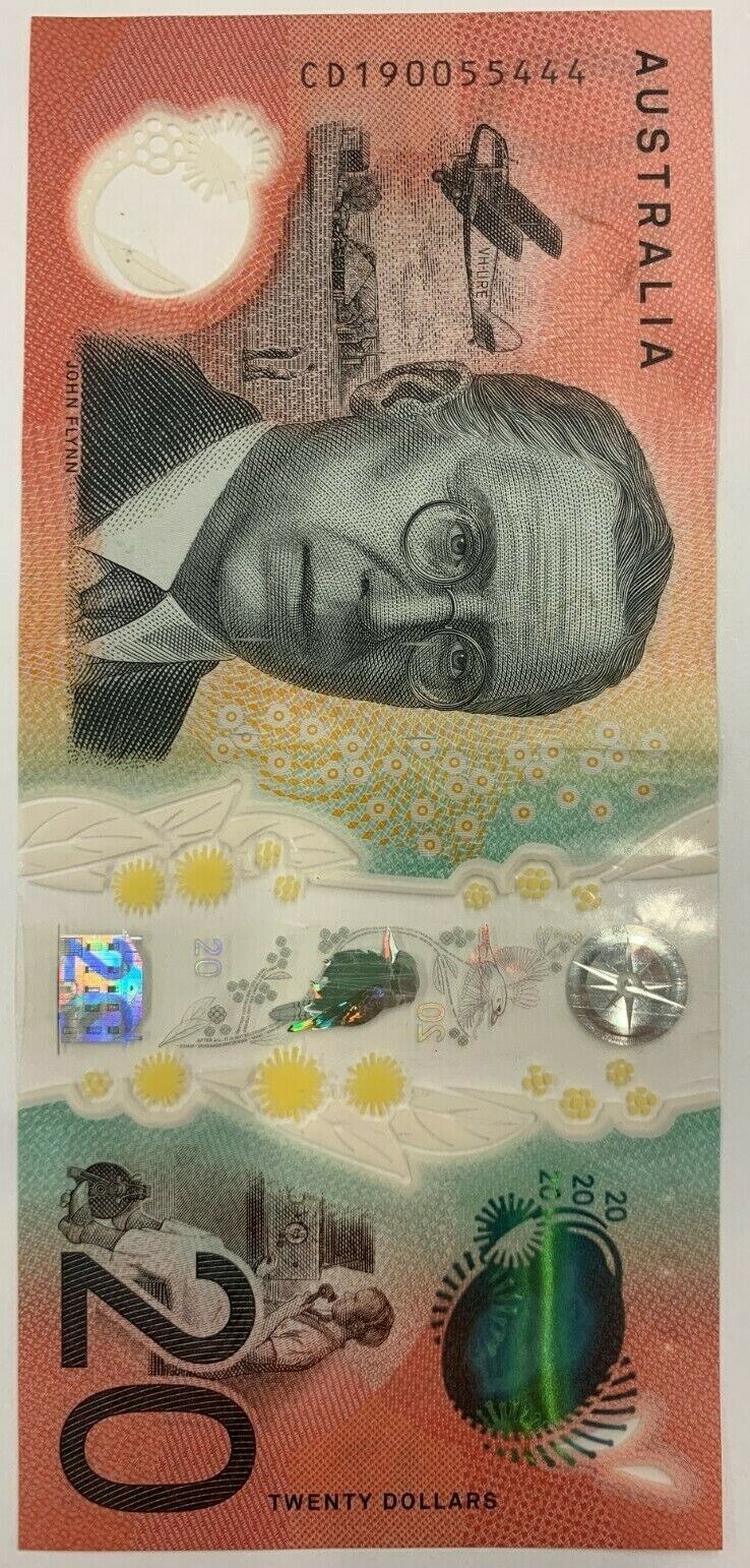 20 dollar note 2019 LOWE/FRASER "444" triple digit ending