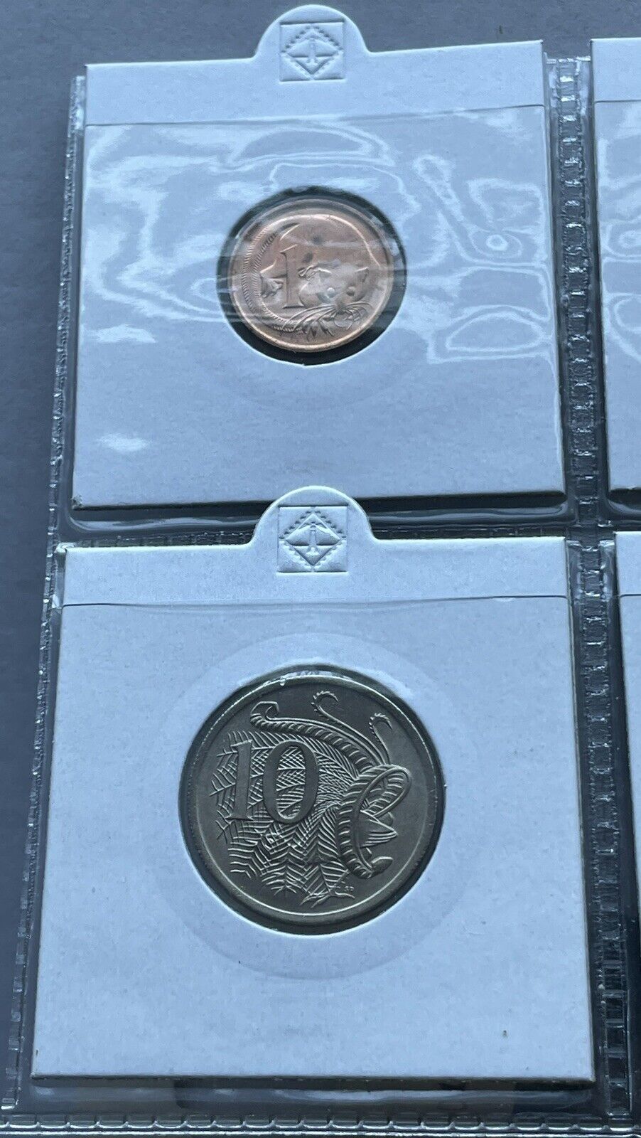 Professionally Restored Australia 1966 UNC Mint Set Coins From Ram Card In 2x2