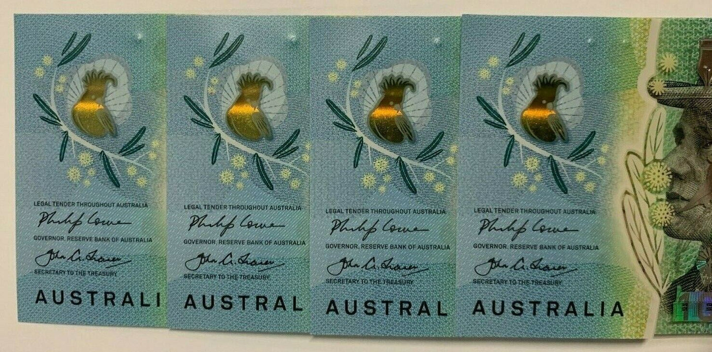 ✨10 dollar note Australian 2017 UNC AB/CA Matching Serial Pairs✨