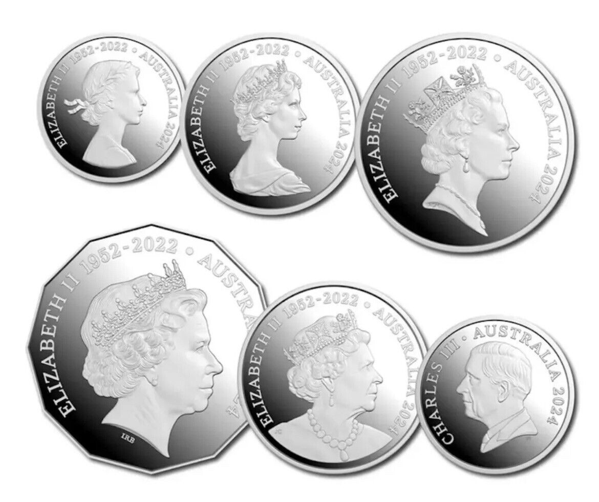 2024 CHANGE OF MONARCH 6-COIN FINE SILVER PROOF YEAR SET RAM