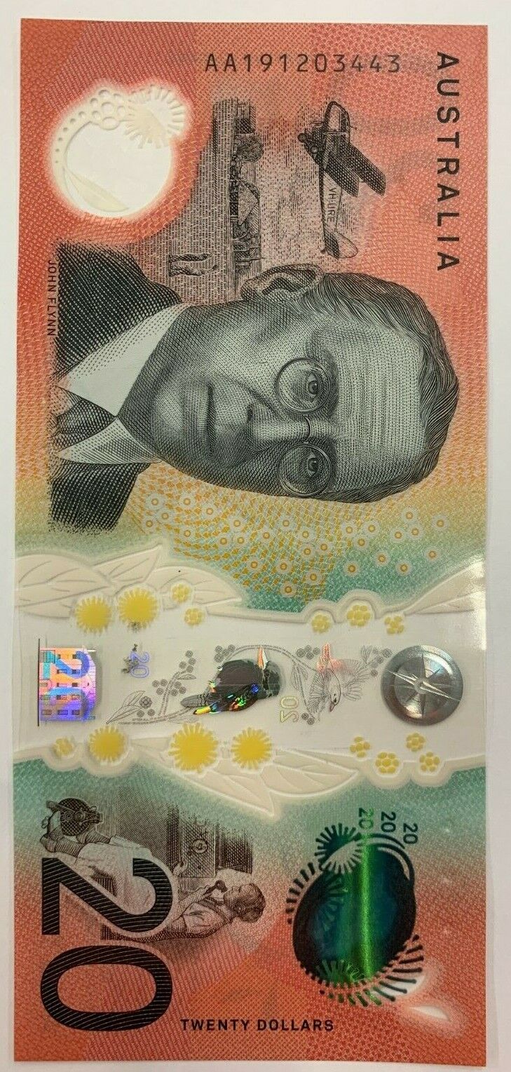 20 dollar note 2019 First Prefix AA19 Lowe/Gaetjens