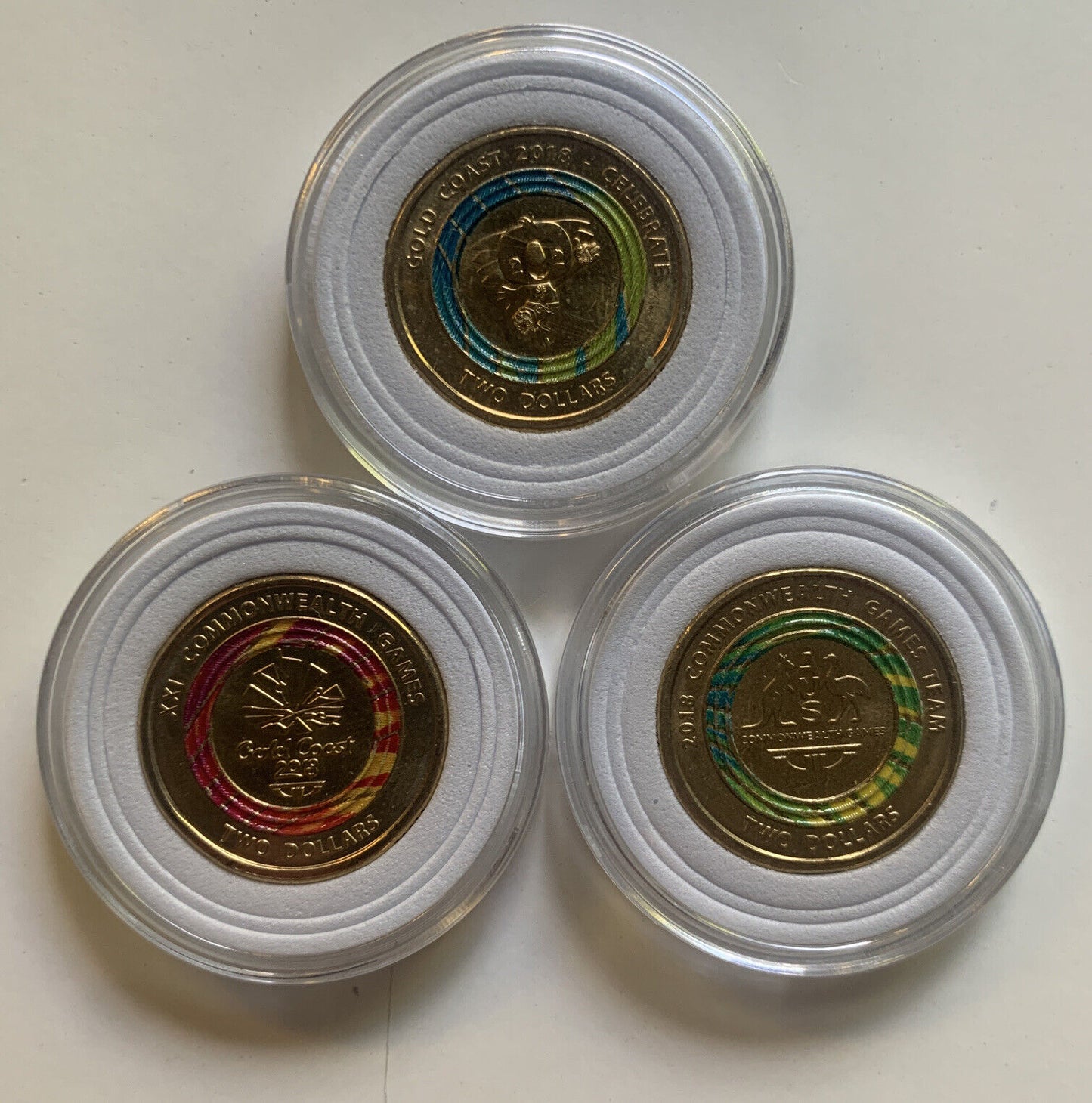2018 $2 Australian Set of 3 Coins Commonwealth Games Two Dollar Set
