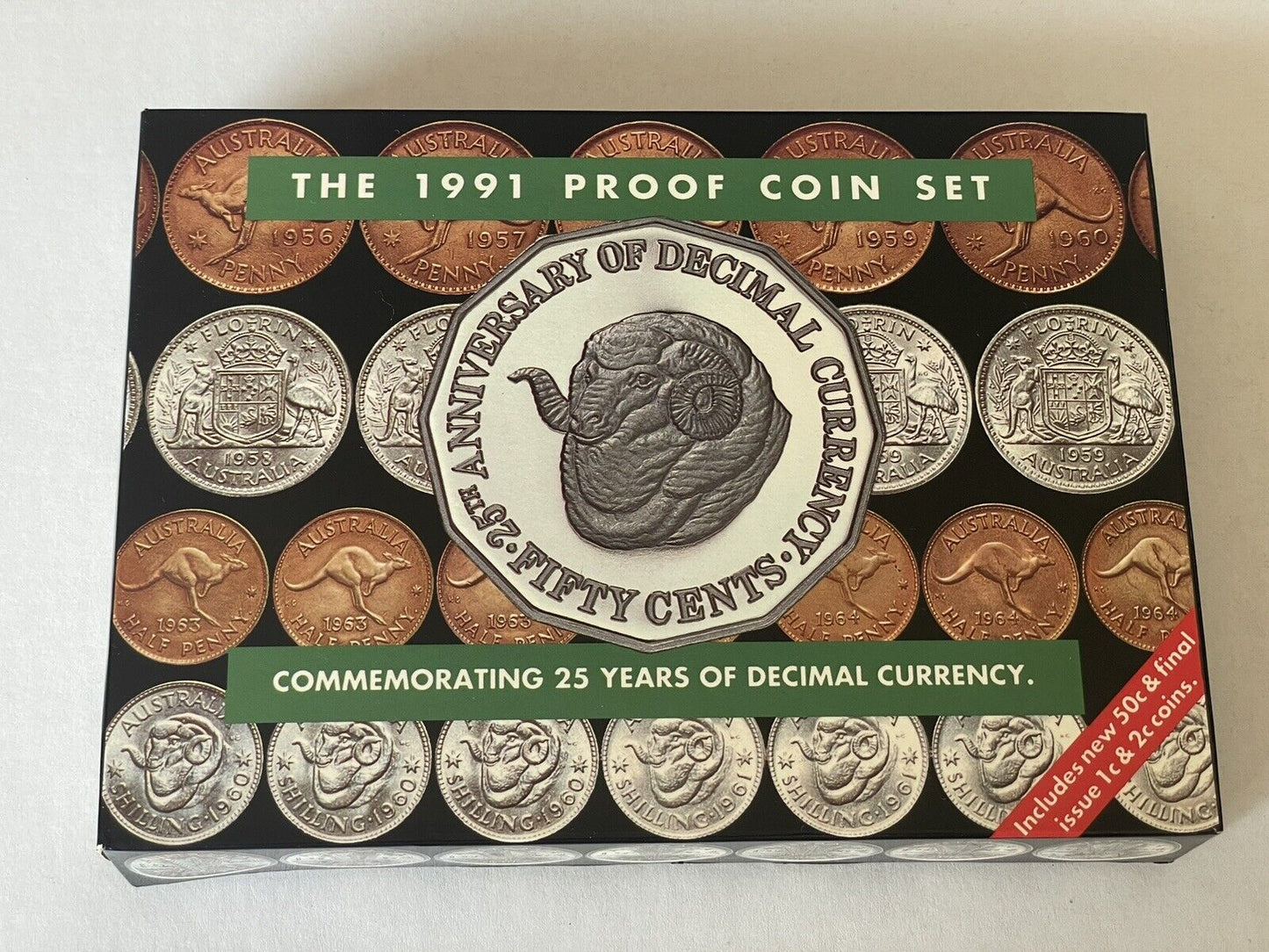 Royal Australian Mint 1991 25 Years Decimal Currency Proof Coin Set