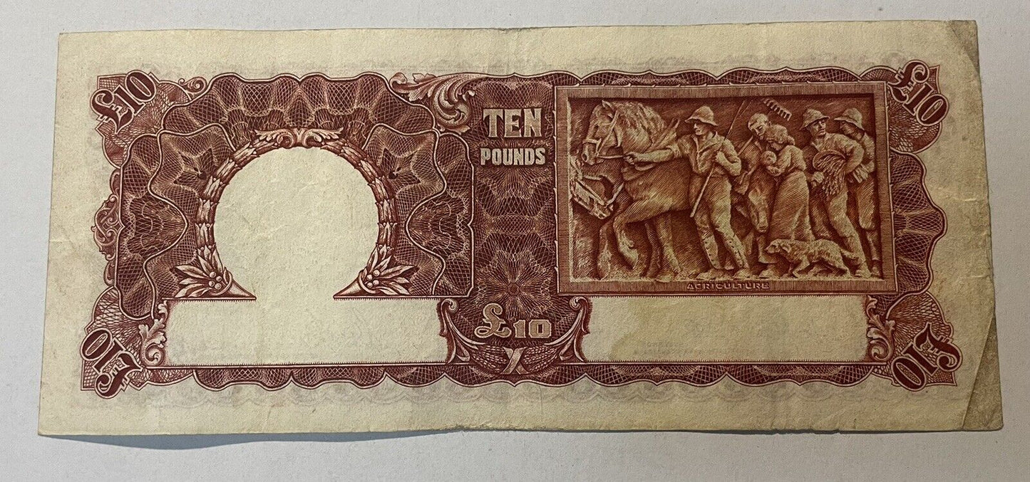 Commonwealth Of Australia 1943 £10 Ten Pound Armitage/McFarlane Banknote Fine