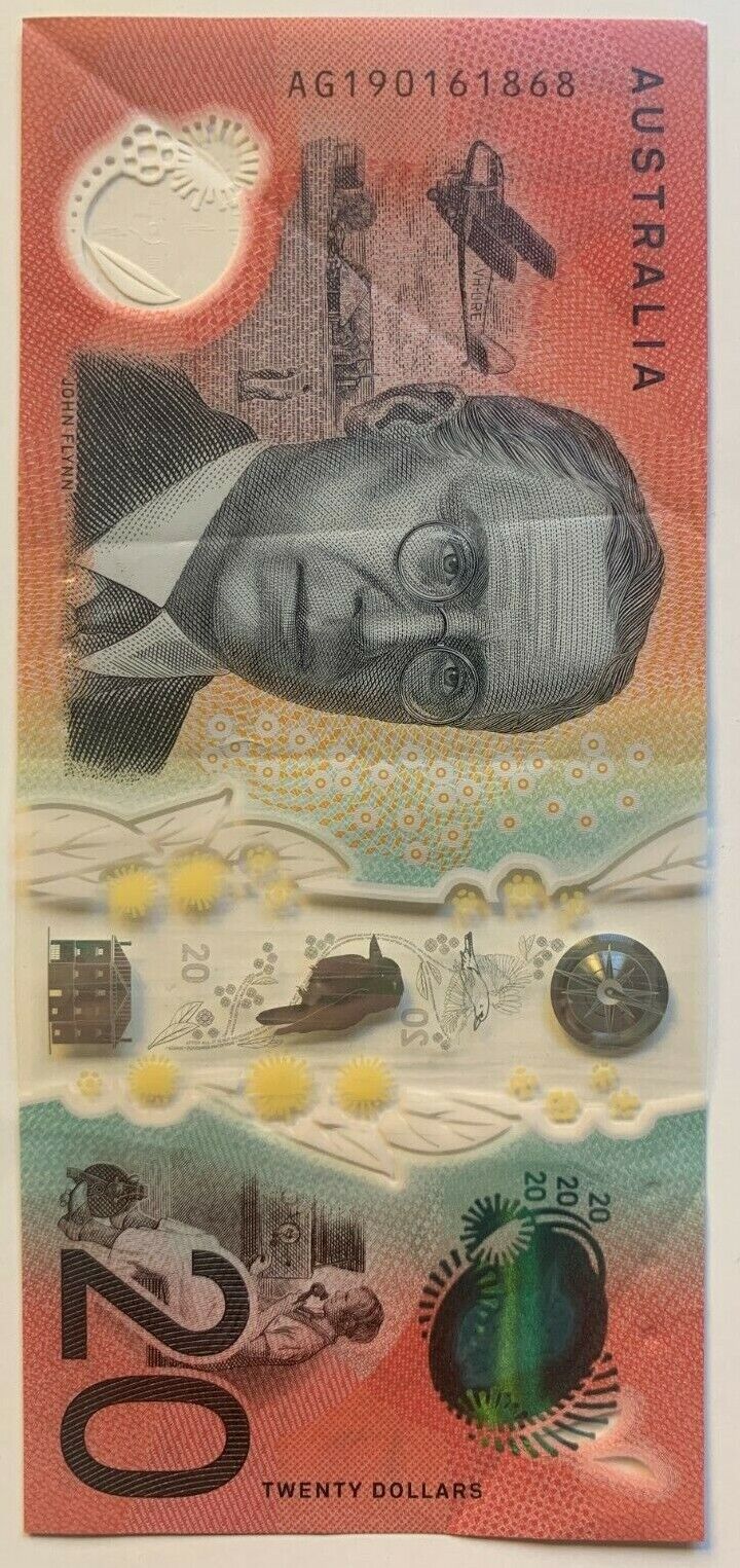 20 dollar note Australia 2019 LOWE/FRASER AG SERIAL