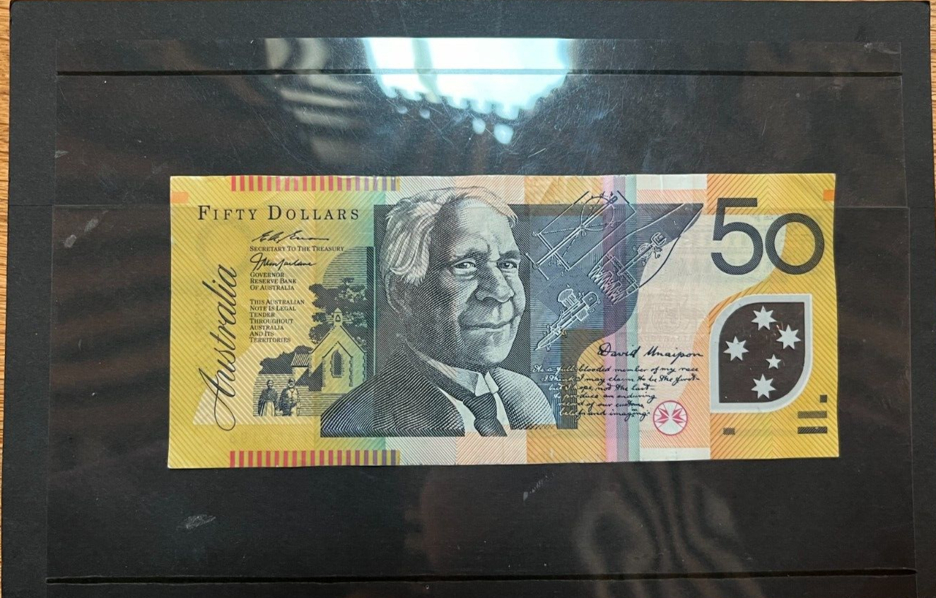 1997 circulated $50 Dollar Note AA99 First Prefix Macfarlane/Evans R518aF