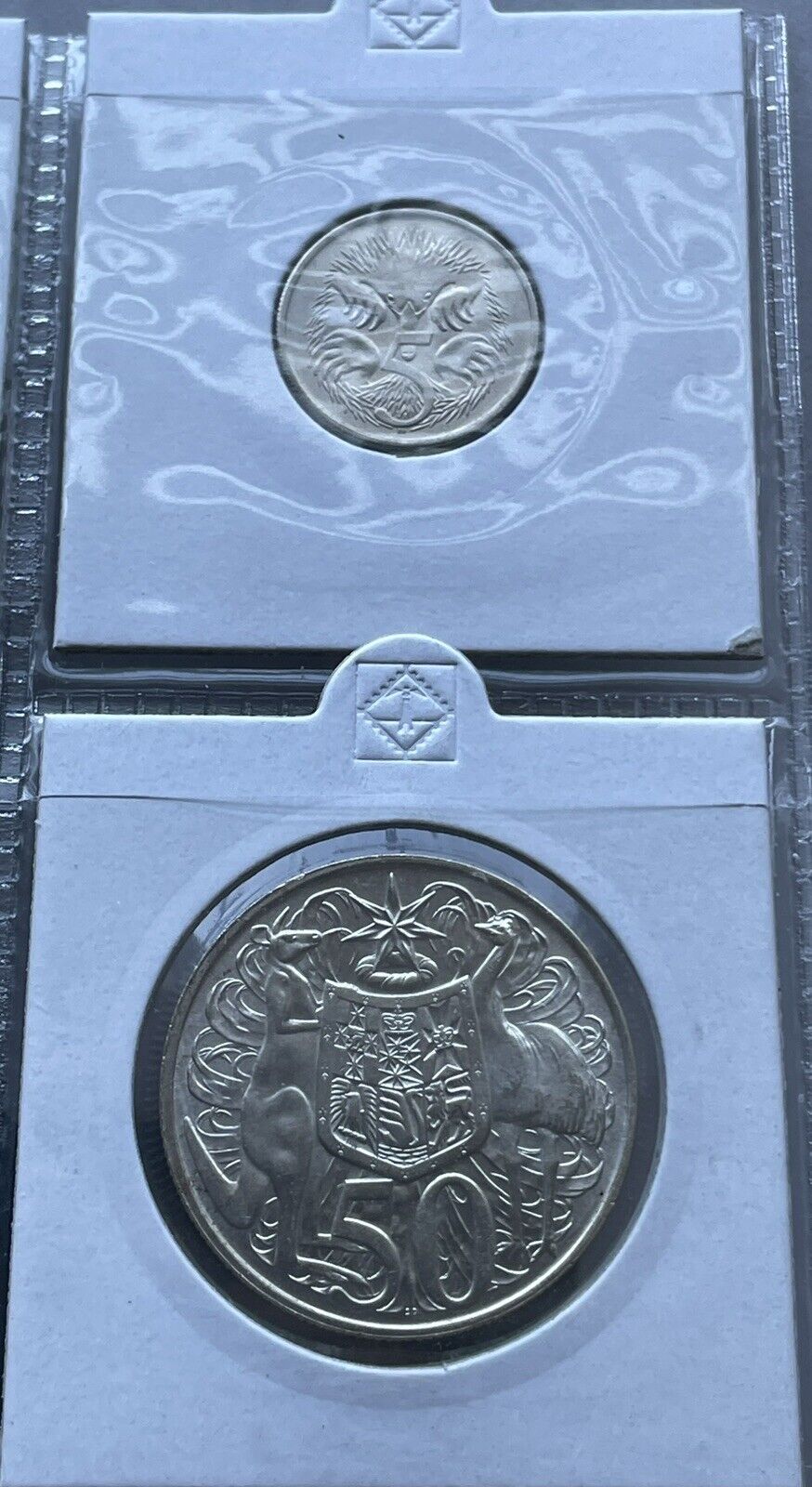 Professionally Restored Australia 1966 UNC Mint Set Coins From Ram Card In 2x2