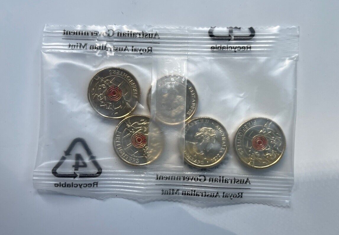 NEW UNC 2020 $2 Fire Fighter RAM MINT BAG TWO DOLLAR COIN (5 COINS)