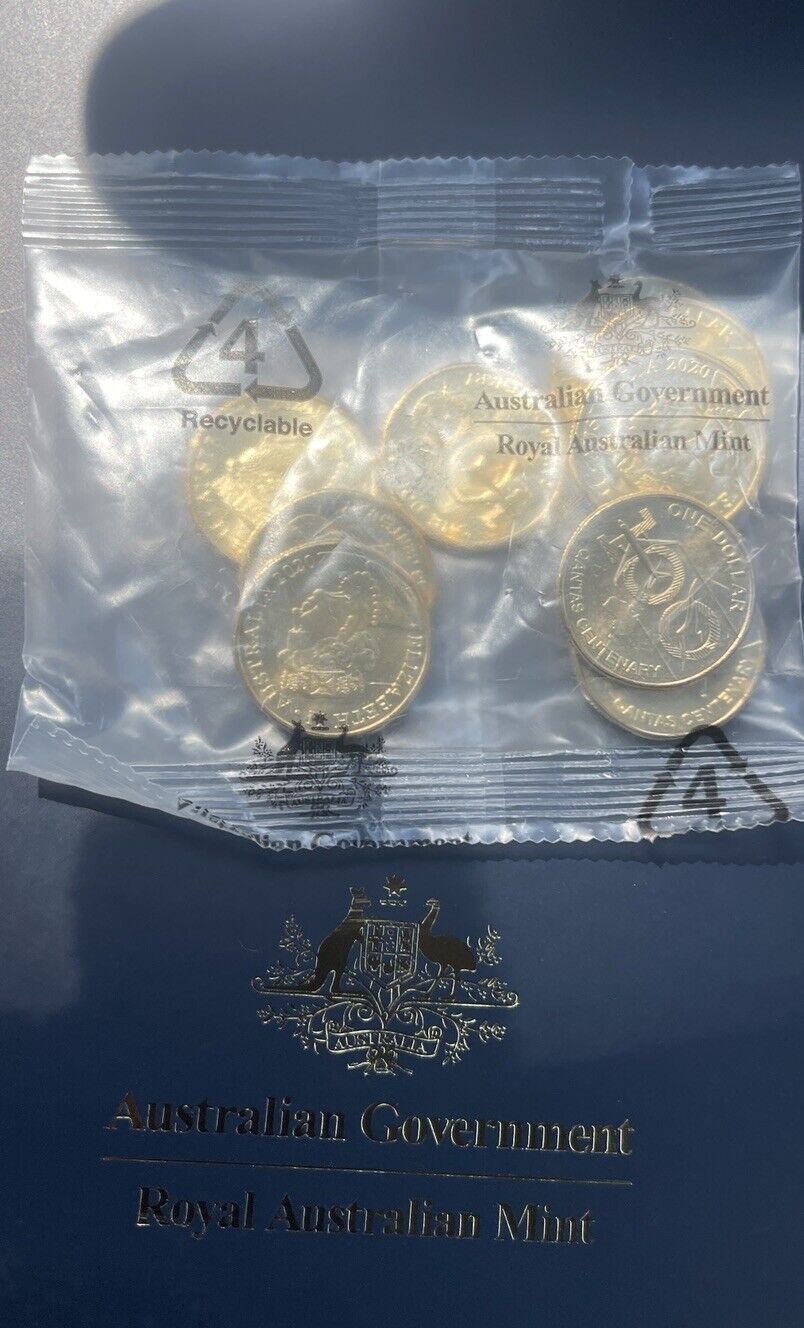 Australian Coins Qantas Centenary $1 - 2020 x10 Coins in RAM Plastic bag