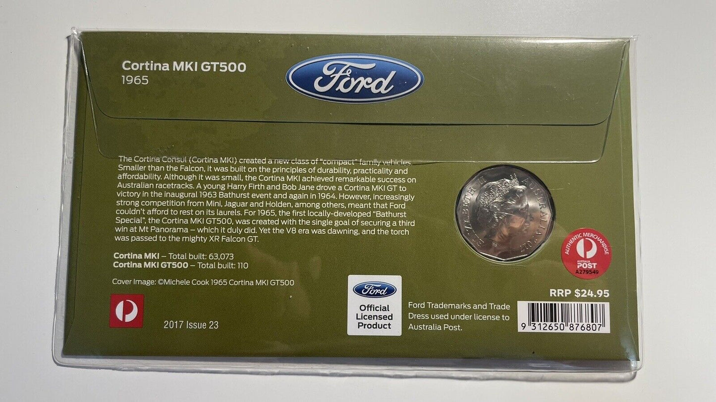 PNC Australia 2017 Ford 1965 Cortina MK1 GT500 Australian Classics RAM 50c Coin