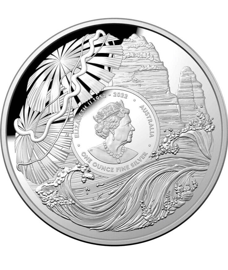 2023 Beauty, Rich and Rare - Twelve Apostles Curved Colour $5 Silver Proof Coin