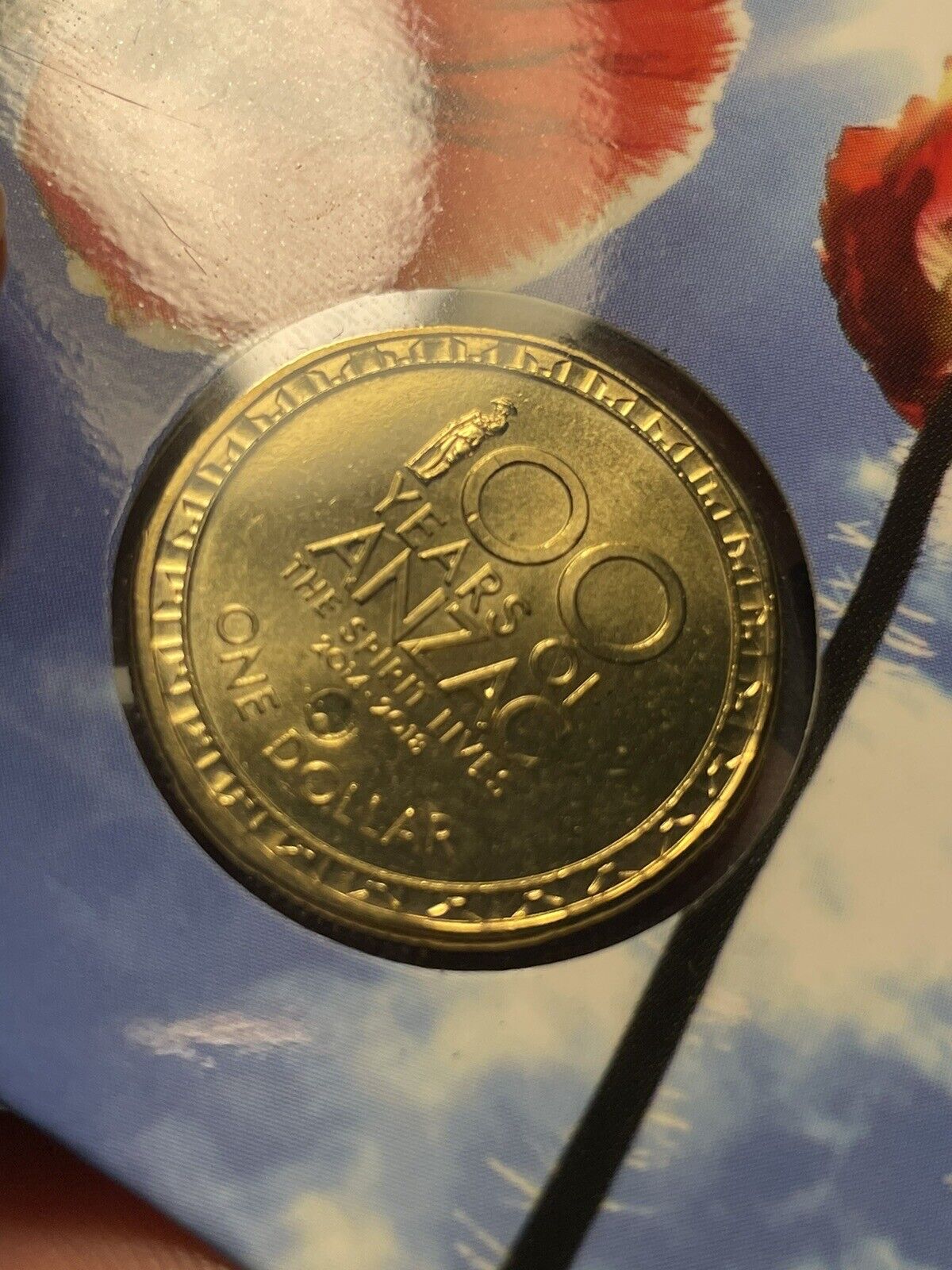2015 $1 ANZAC The Spirit Lives Across Australia Map Counterstamp Ram Card Rare