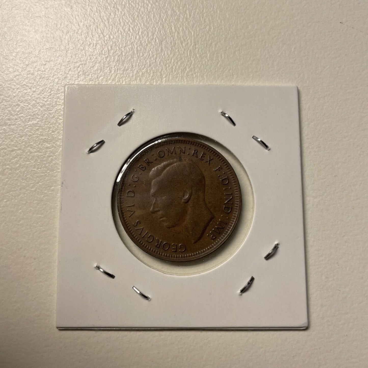 Australian 1946 y. HALF PENNY Rotation Error