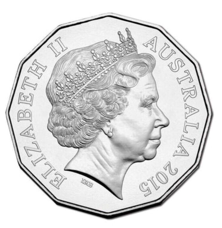 2015 50c Coloured Uncirculated Coin 50th Anniversary of the RAM Standard Issue