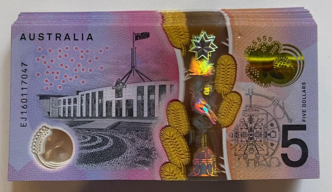 5 Dollar AA/EJ Prefix Limited Low Print - 2016 Five $ One of eac Note aUNC