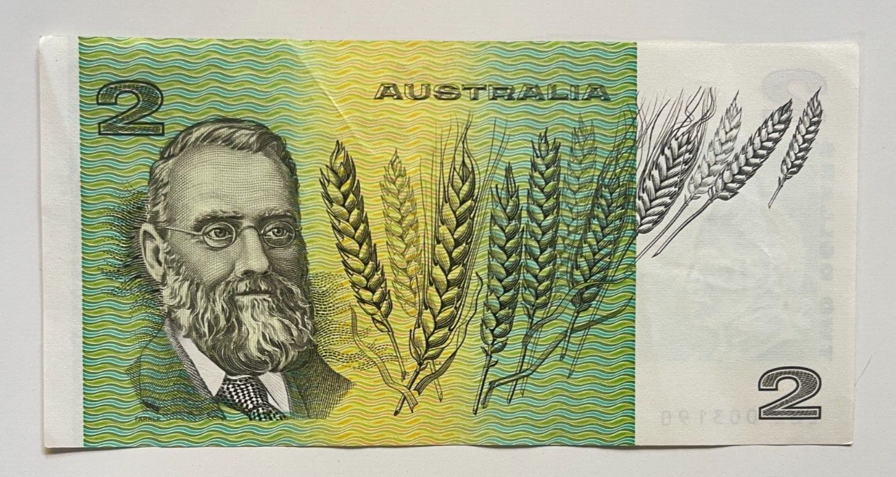 Australia $2 Two Dollar - - TWO CONSECUTIVE NOTES a/UNC