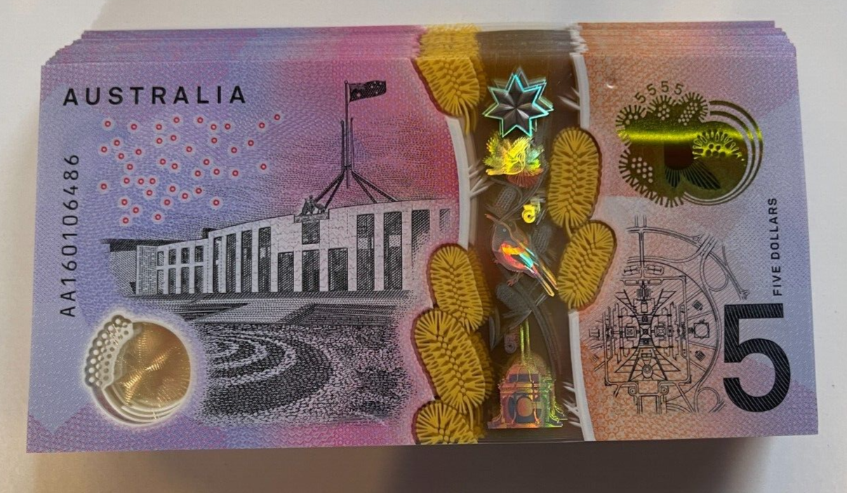 5 Dollar First AA Prefix Limited Low Print - 2016 Five $ Note aUNC