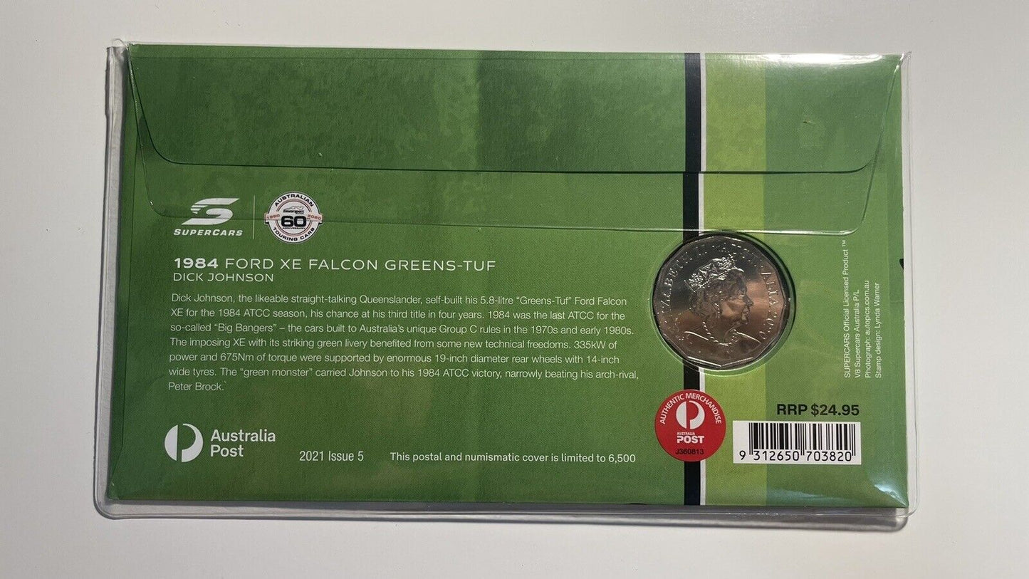 PNC Australia 2021 Supercars 60 Years ATCC 1984 Ford XE Falcon RAM 50c Coin