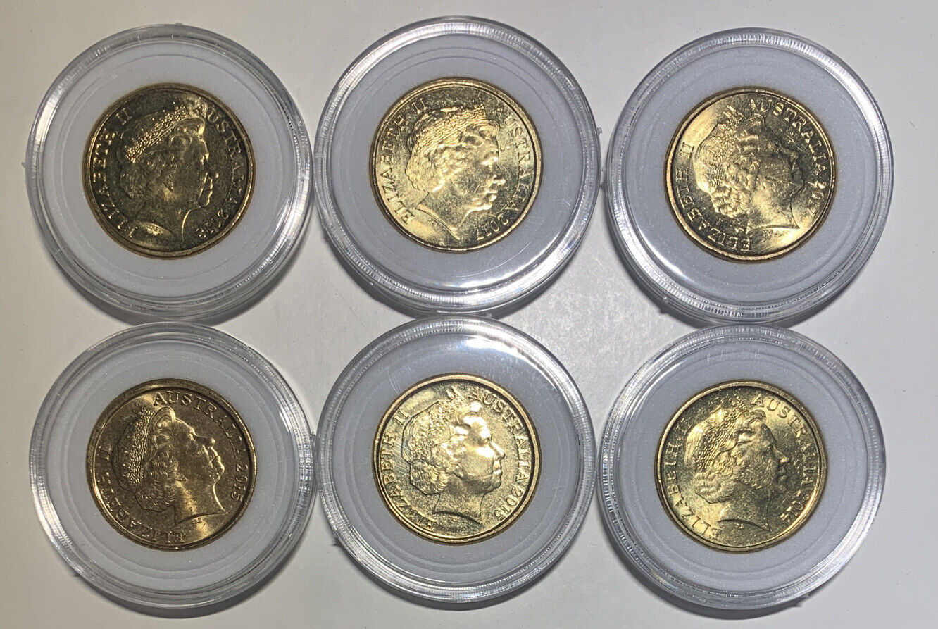 2 dollar coins australia ANZAC AND REMEBRANCE 2014-2018 Set
