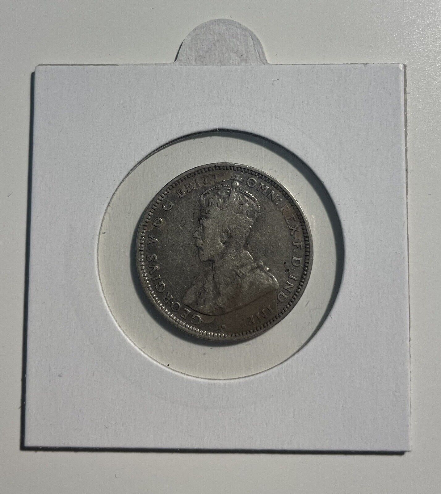 Authentic Australian 1933 Shilling Key Date Sterling 92.5% Silver Fine Condition