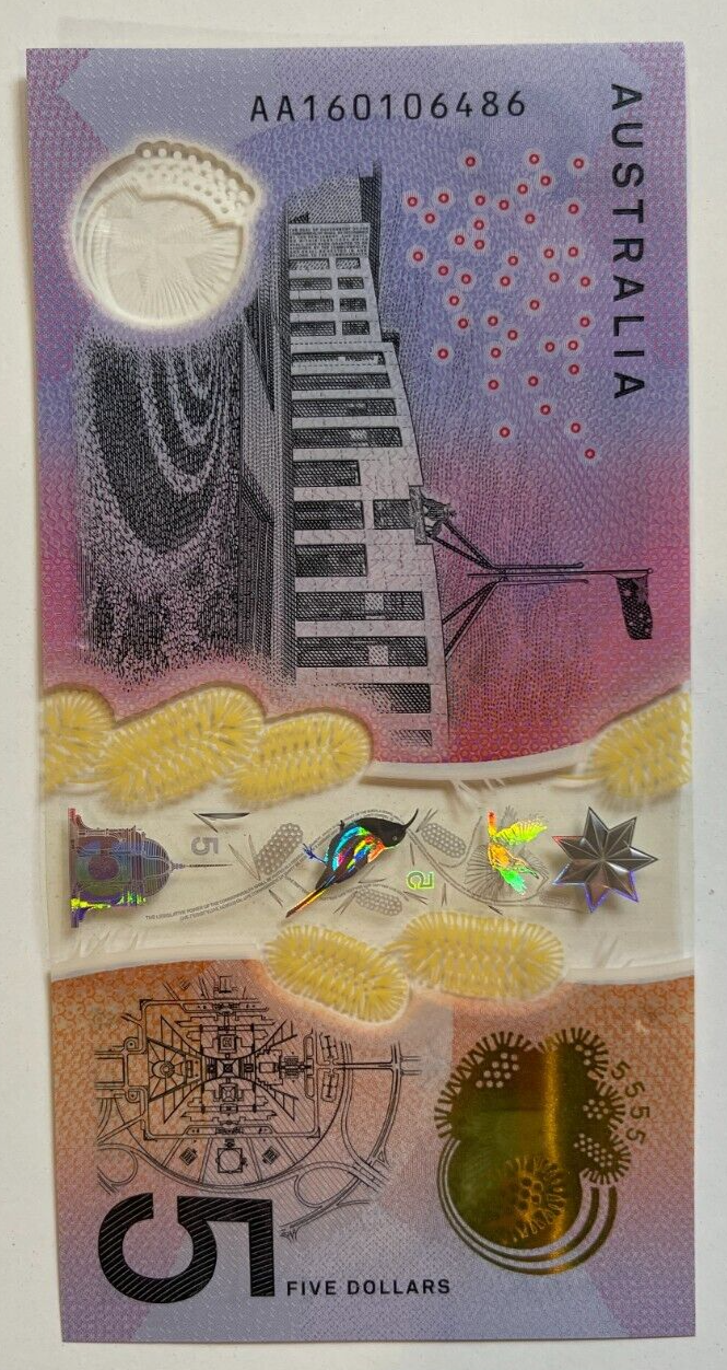 5 Dollar AA/EJ Prefix Limited Low Print - 2016 Five $ One of eac Note aUNC