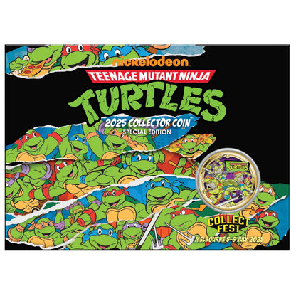 CollectFest Special Edition Teenage Mutant Ninja Turtles 2025 Collector Coin in Card SIGNED