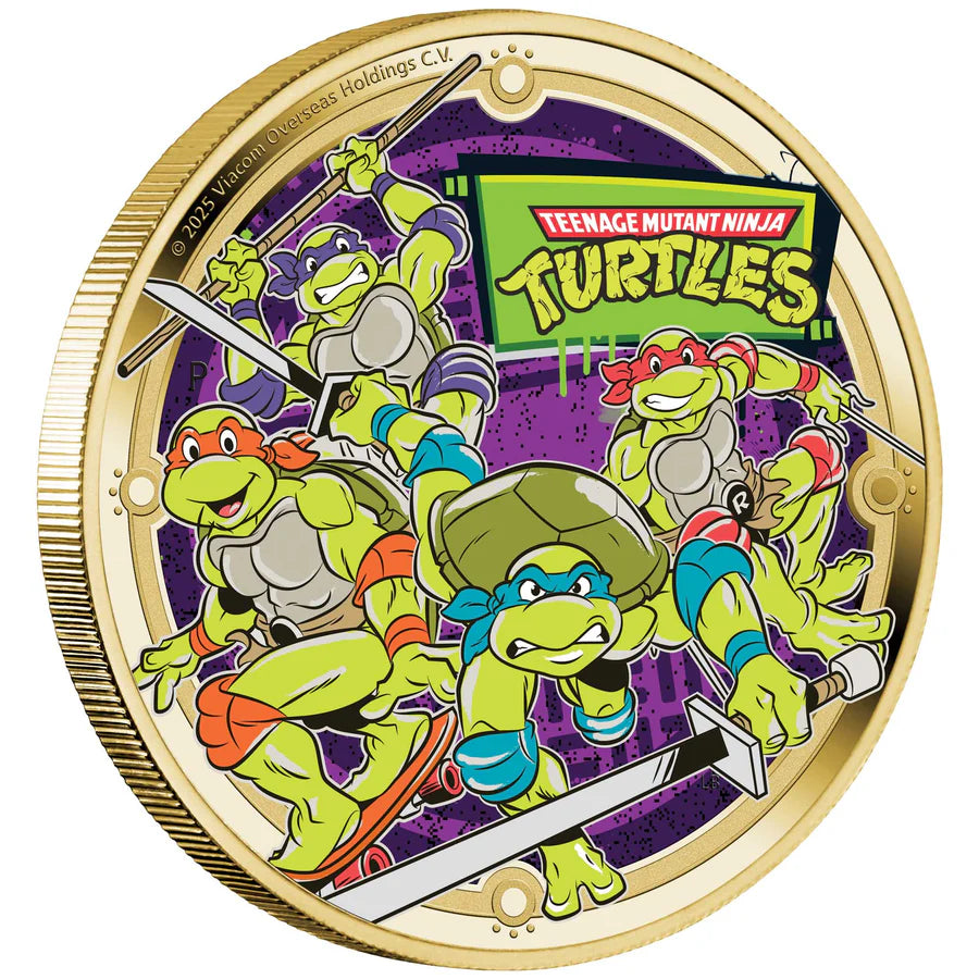 CollectFest Special Edition Teenage Mutant Ninja Turtles 2025 Collector Coin in Card SIGNED