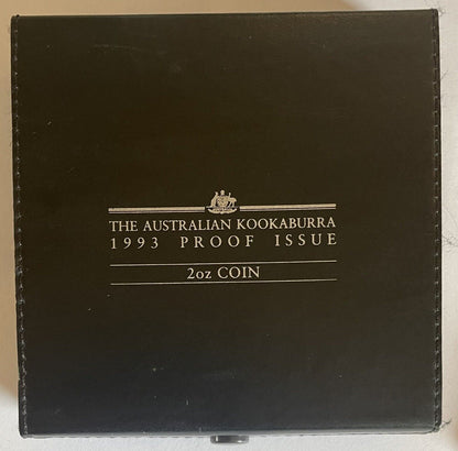 1993 $2 Australian Kookaburra 2oz Silver 999 Proof Coin Coin Series Perth Mint