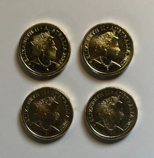 Australia 2022 $2 Two Dollar coloured coin Frontline Workers UNC X4