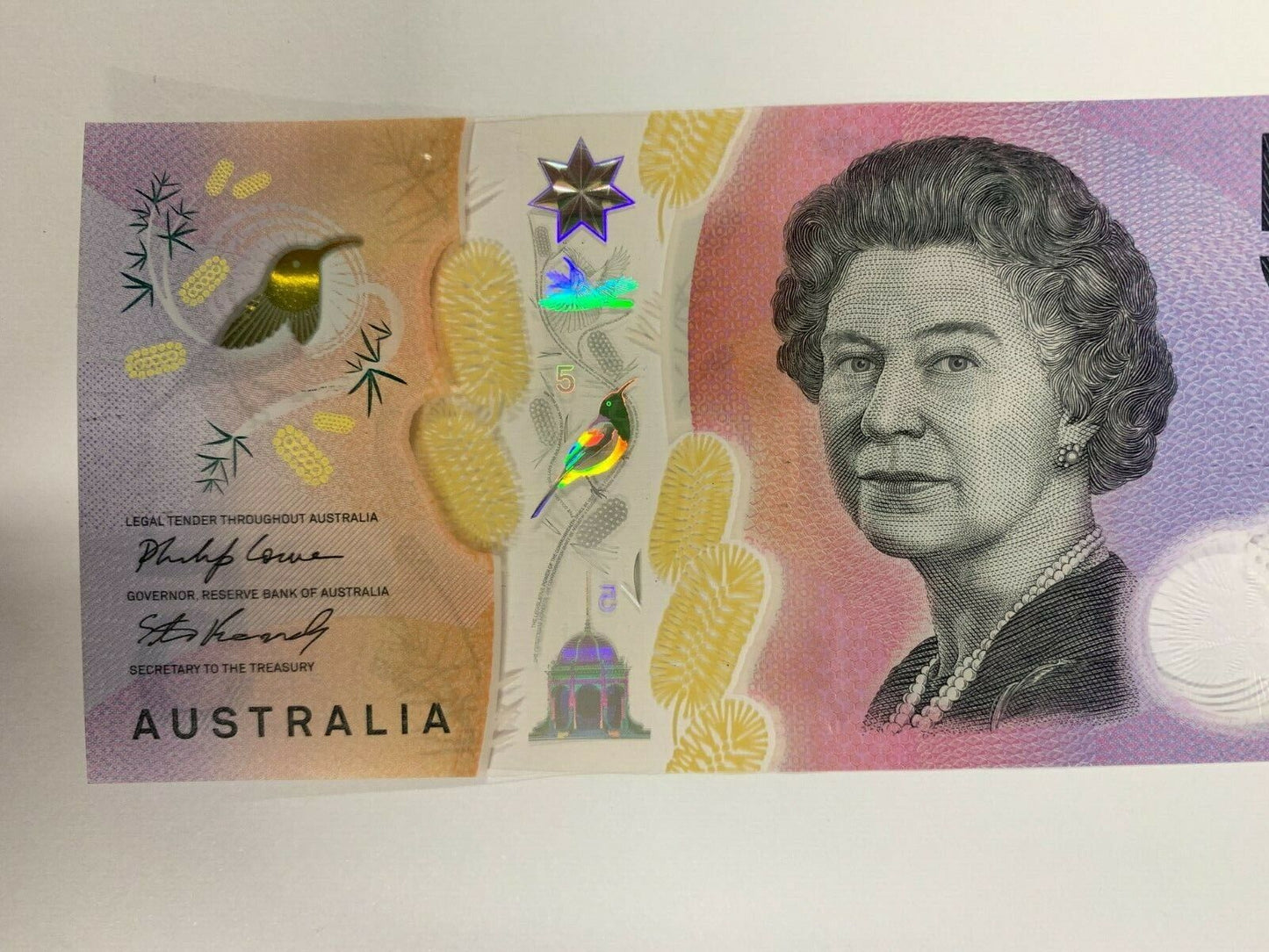 5 dollar note australia 2019 "333" Serial