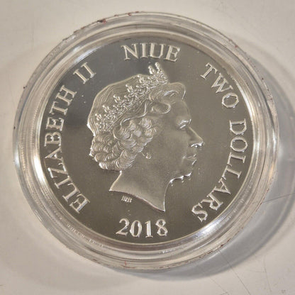 Niue $2 Two Dollars Silver Poppy Flanders Fields Boxed COA coin Branford Mint