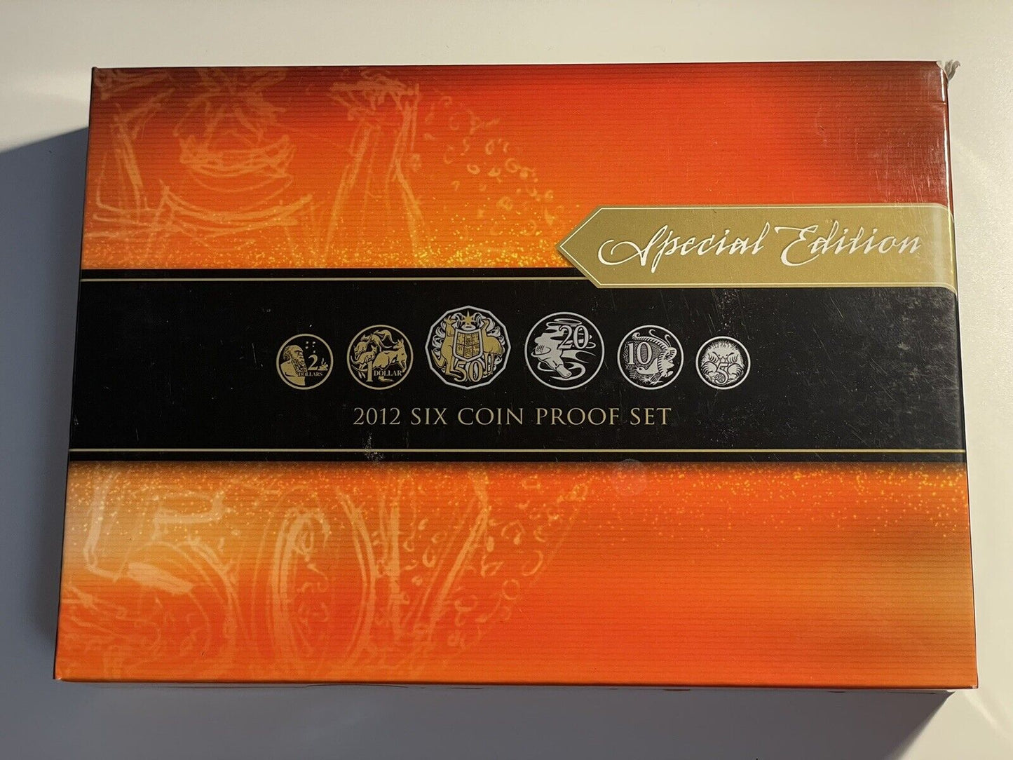 2012 Six Coin Proof Set Special Edition With Gilded 50c Fifty Cent Coin RAM UNC