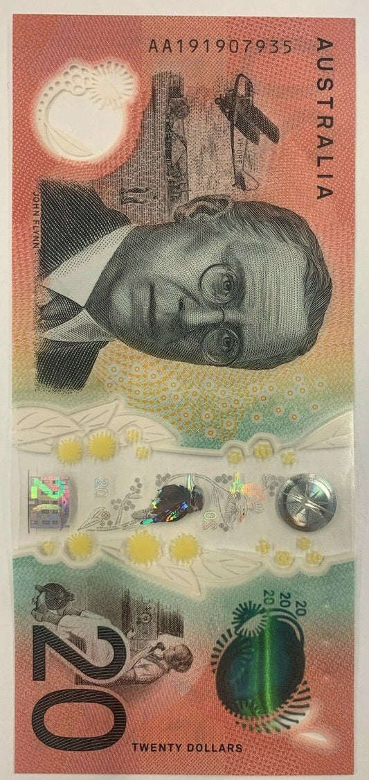 20 dollar note 2019  First Prefix AA19 Lowe/Gaetjens