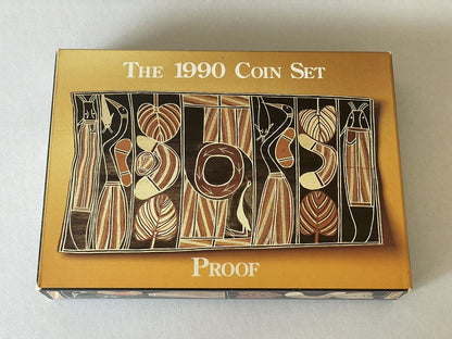 1990 Australia PROOF 8 COIN SET in original mint RAM folder with box