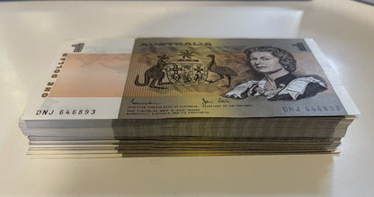 Australia $1 One, $2 Two, $5 Five NOTES -  ONE OF EACH NOTE Bank Bundle UNC