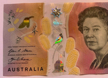 5 dollar note australia 2016 "960069" RADAR Serial