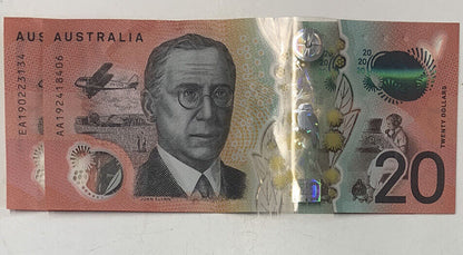 20 Dollar 2019 LOWE/GAETJENS $20 Note * AA19 FIRST PREFIX And LAST EA19.